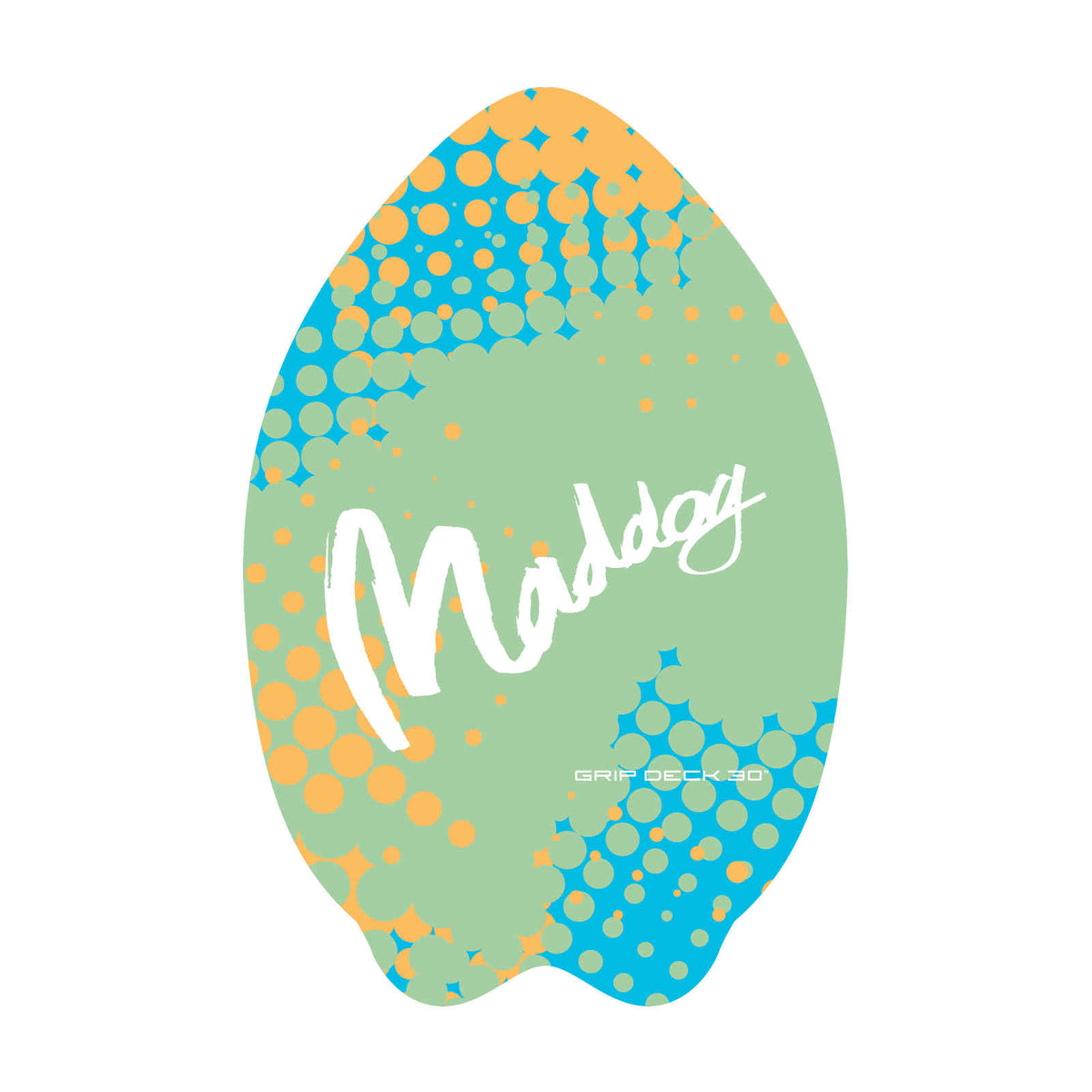 Maddog Non-Slip Grip Skimboard - Green - 30"