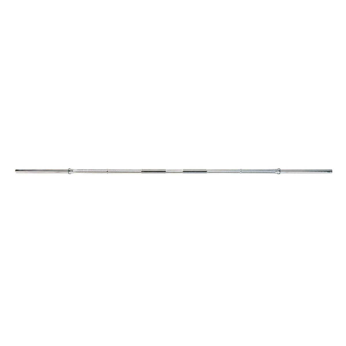 York 6'6" Solid Knurled Chrome F.I.C. Bar