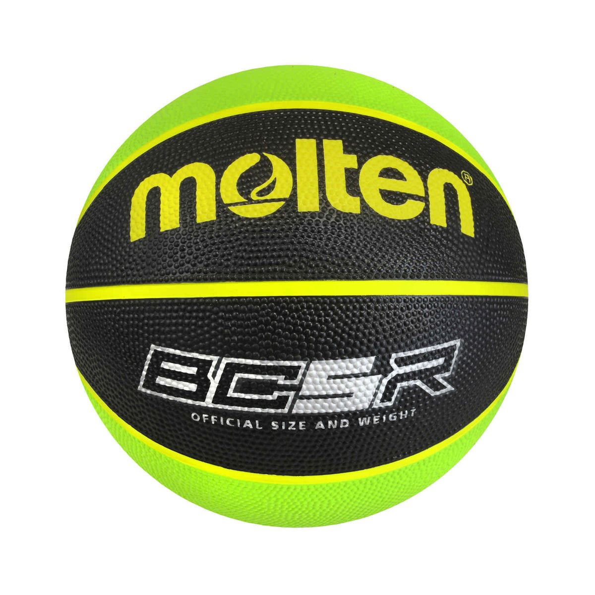 Molten BCR Rubber Basketball - Black/Green - Size 5