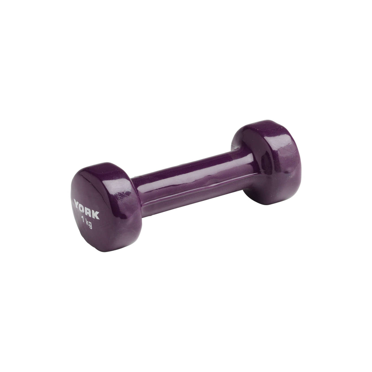 York Vinyl Dipped Dumbbell - 1kg - Purple