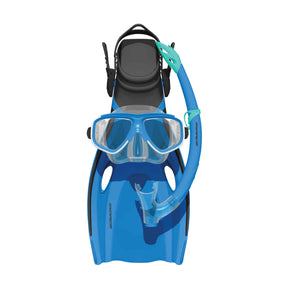 mirage dolphin mask snorkel and fin set