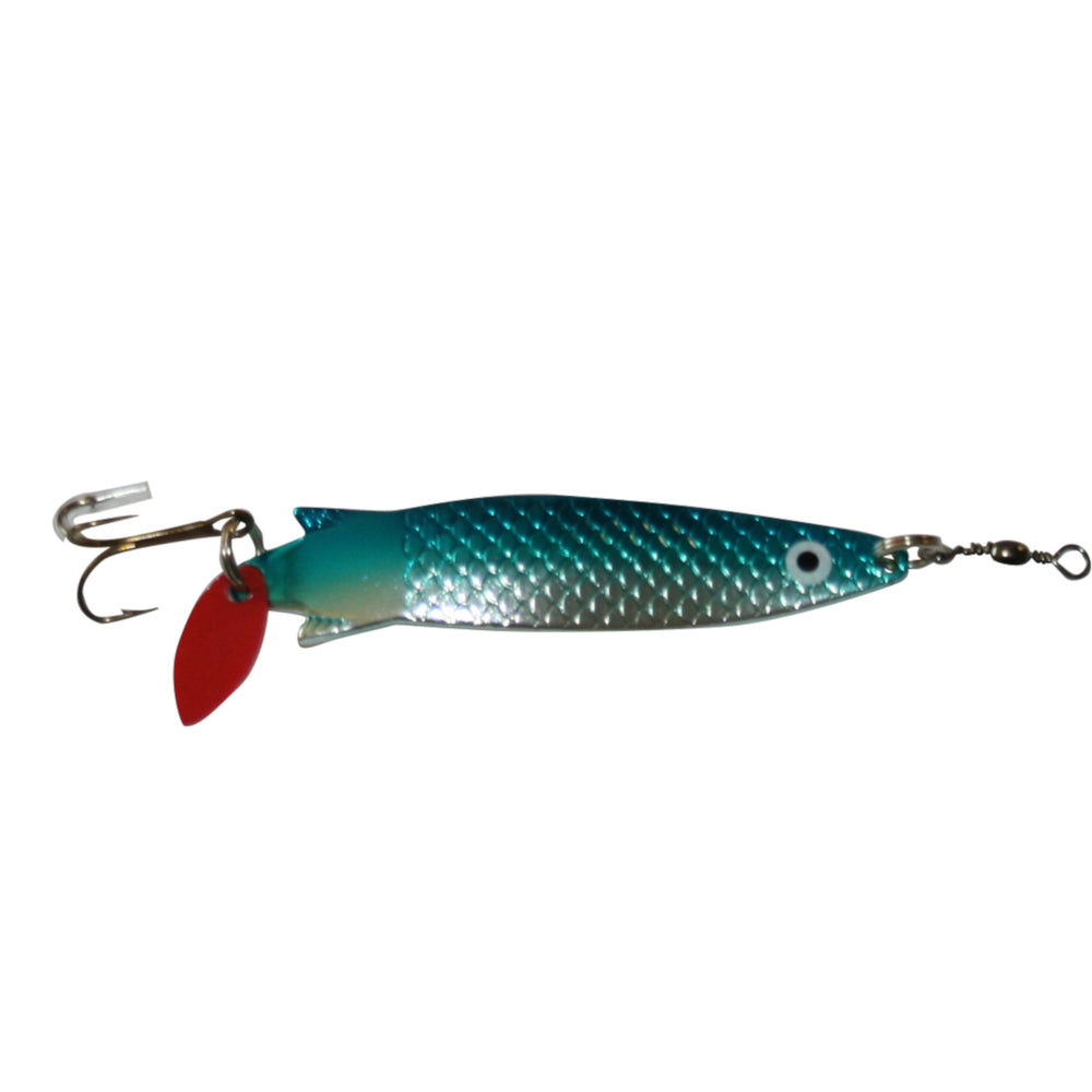 Fishfighter Toby - 10gm Mounted - Silver Blue
