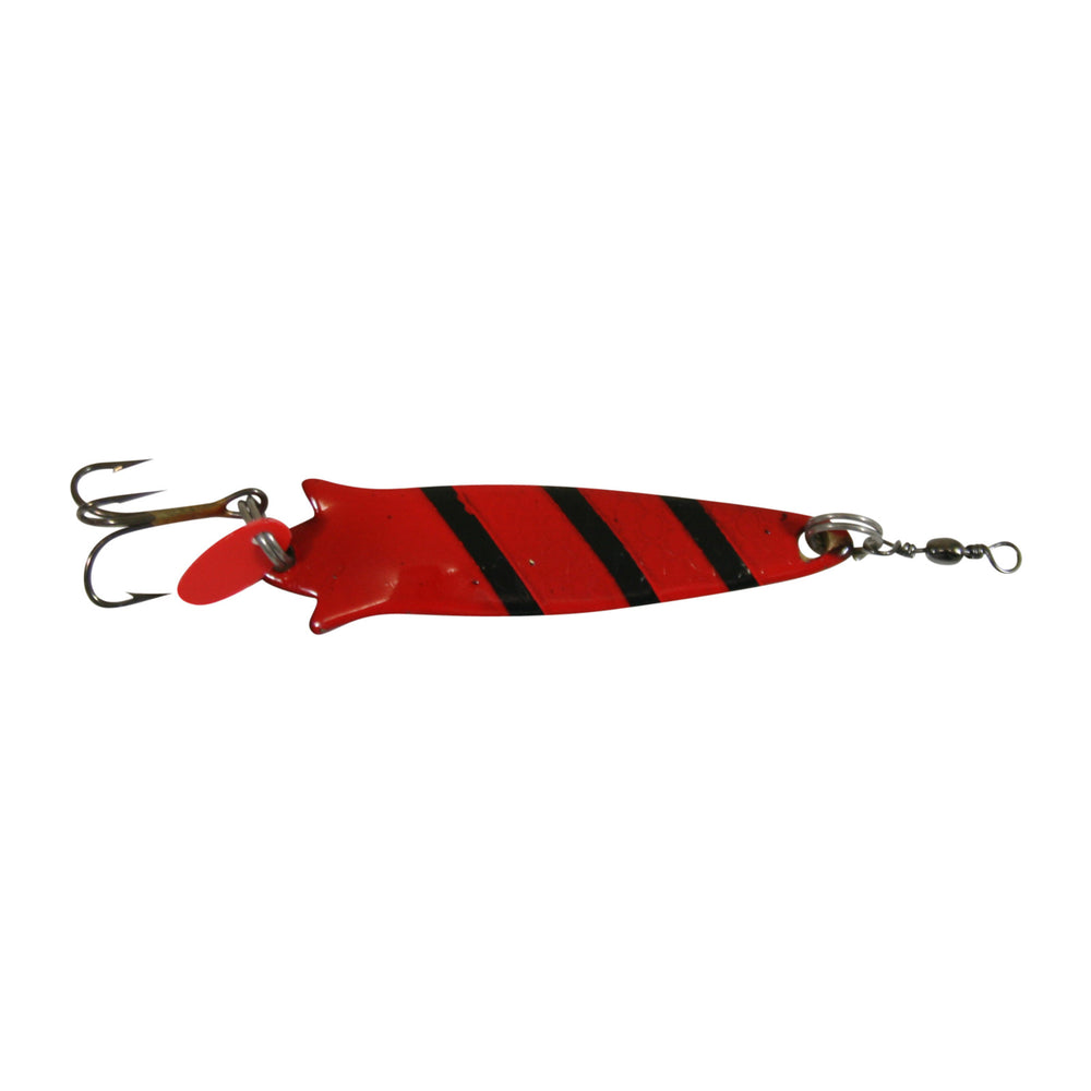 Fishfighter Toby - 10gm Mounted - Red/Black/Zebra