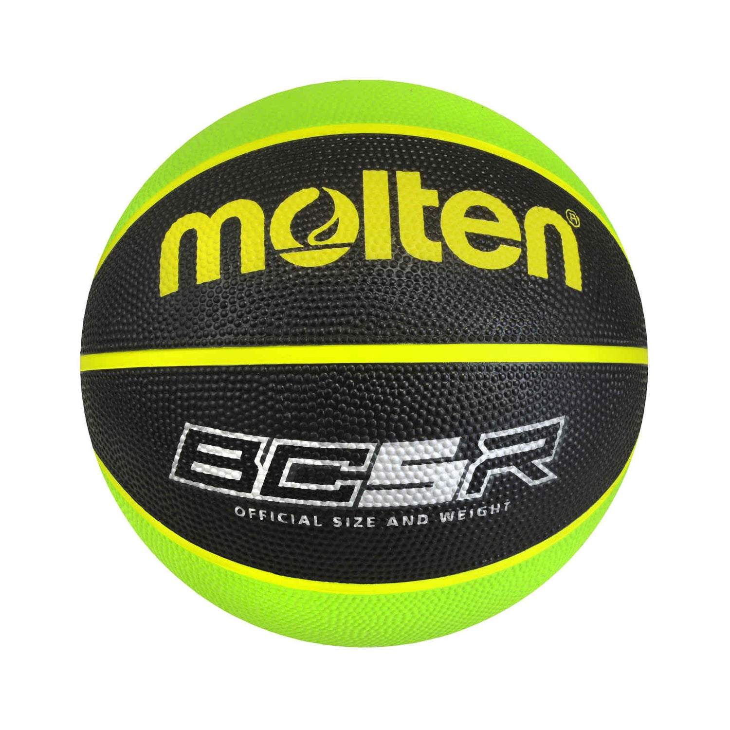 Molten BCR Rubber Basketball - Black/Green - Size 5