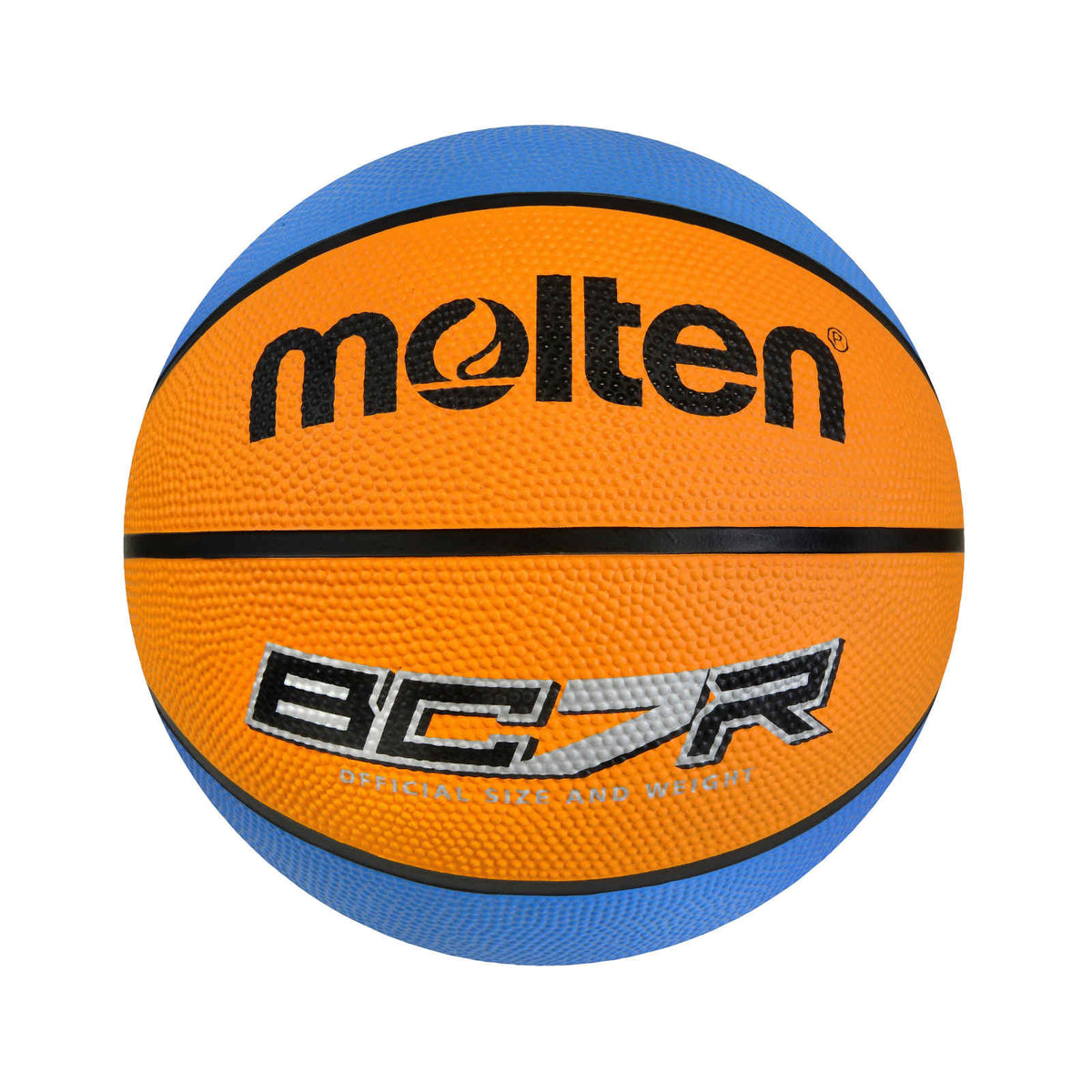 Molten BCR Rubber Basketball - Orange/Cyan - Size 7