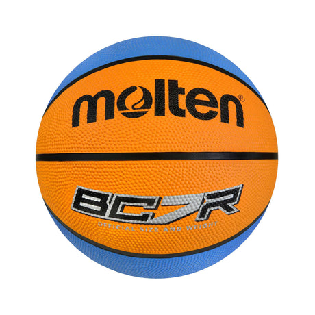 Molten BCR Rubber Basketball - Orange/Cyan - Size 7