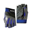 Mustad GL004 Half Finger Glove - Black/Grey/Blue - Medium