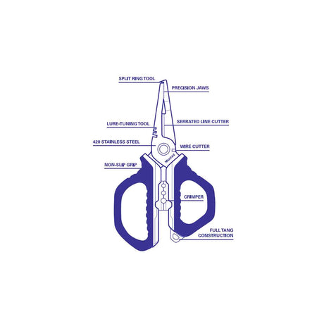 Mustad Stainless Steel Scissor 5.5" Multi Tool