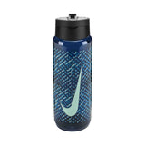 Nike TR Renew Recharge Straw Bottle - 24oz - Graphic Blue Void/Black/Green Abyss/Mint Foam