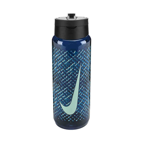 Nike TR Renew Recharge Straw Bottle - 24oz - Graphic Blue Void/Black/Green Abyss/Mint Foam