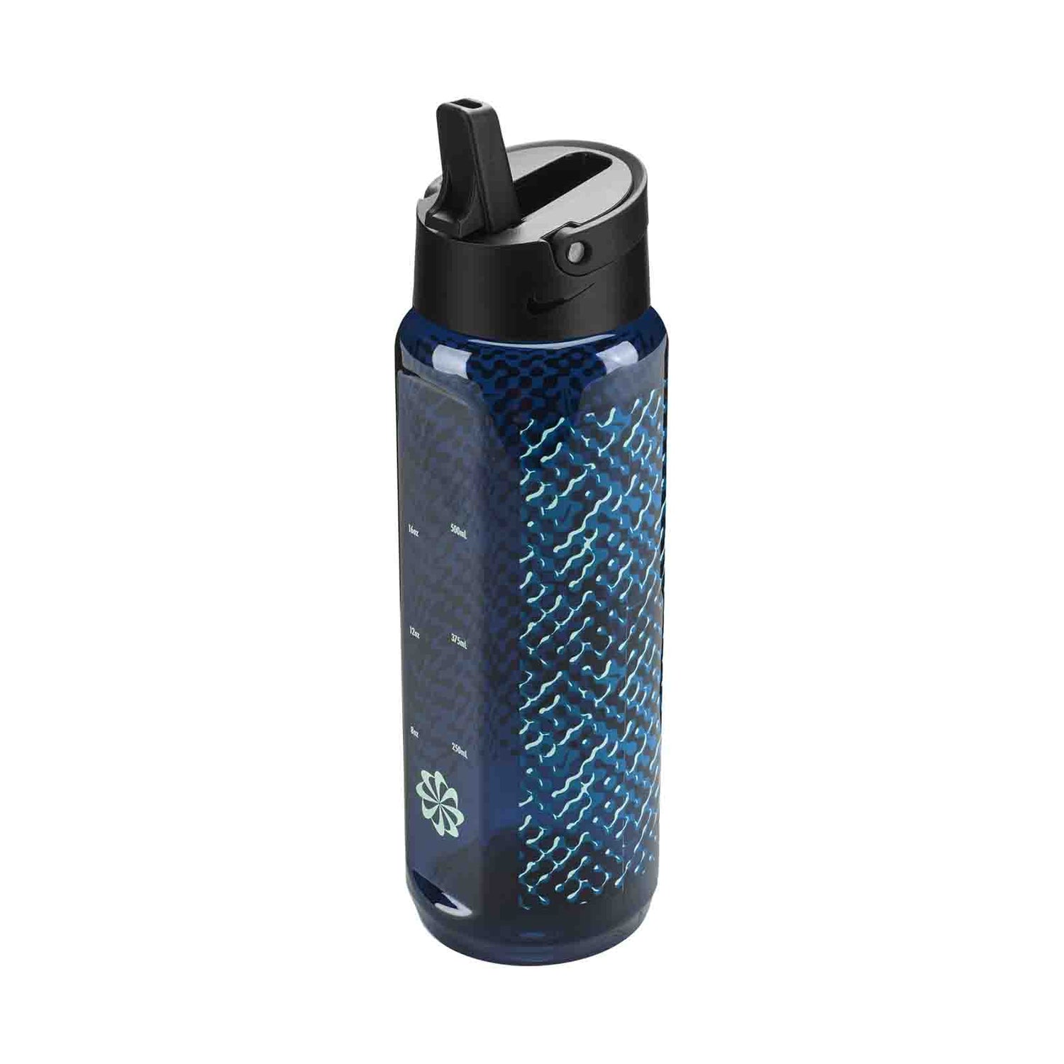 Nike TR Renew Recharge Straw Bottle - 24oz - Graphic Blue Void/Black/Green Abyss/Mint Foam