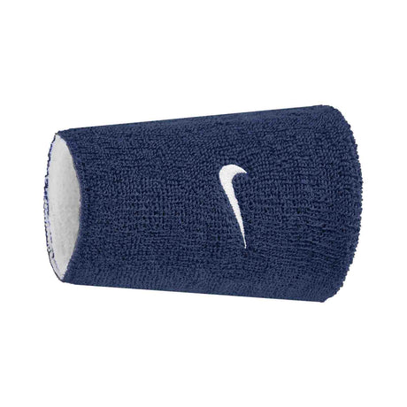 Nike Swoosh Reversible Double Wristbands - Colonel Navy/White