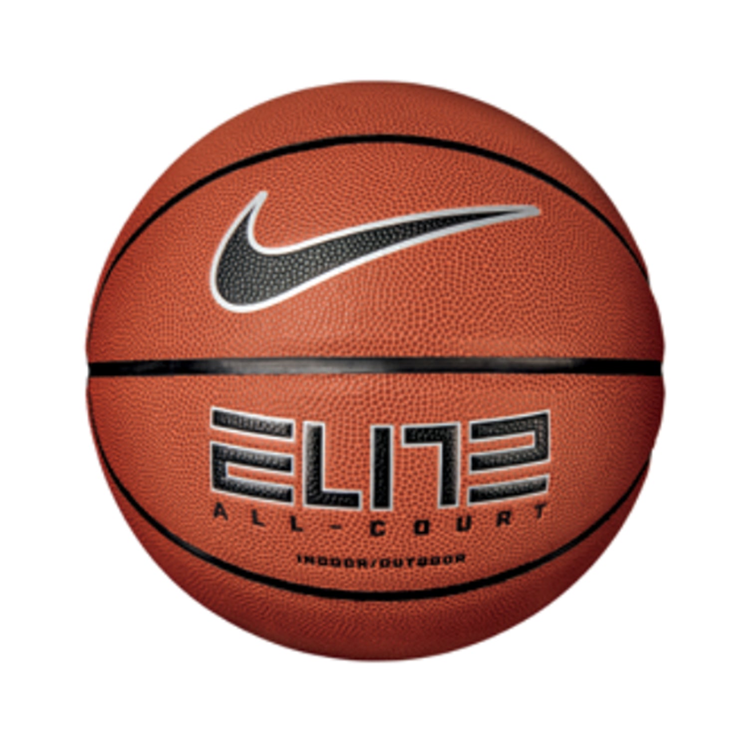 Nike Elite All Court 2.0 8P Basketball - Amber/Black/Metallic Silver - Sz.7