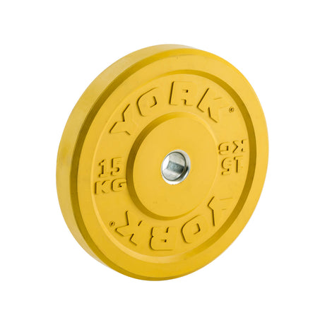 York 15kg Bumper Plate Yellow