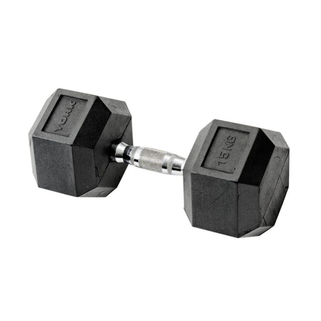 York 15kg Hex Dumbbell